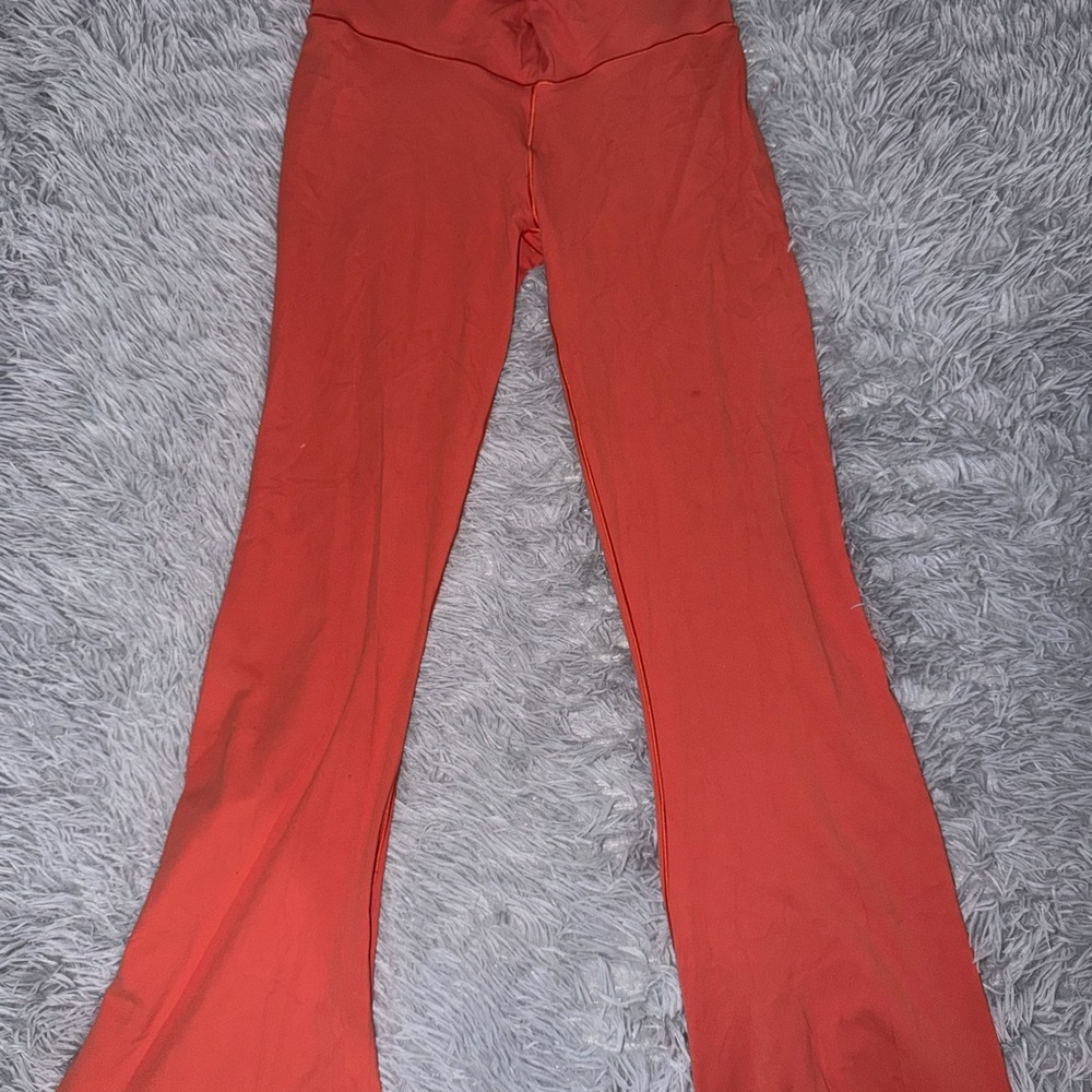 Aerie Coral/Orange Flare Leggings